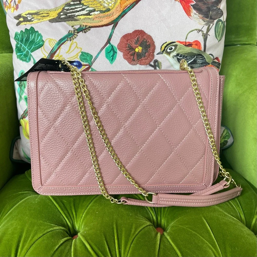 Valentina Fiore Mauve/ Pink leather bag - Picture 3 of 9